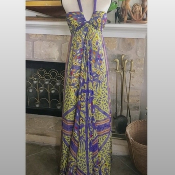 Anthropologie Nicole Miller Spanish tile halter